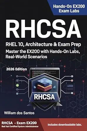 خرید و دانلود نسخه کامل کتاب RHCSA RHEL 10: Architecture & Exam Prep: Master the EX200 with Hands-On Labs, Real-World Scenarios (2026 Edition)_6a871dab648eb.webp خرید و دانلود نسخه کامل کتاب RHCSA RHEL 10: Architecture & Exam Prep: Master the EX200 with Hands-On Labs, Real-World Scenarios (2026 Edition)