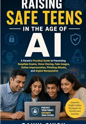 خرید و دانلود نسخه کامل کتاب زبان اصلی Raising Safe Teens in the Age of AI: A Parent’s Practical Guide to Preventing Deepfake Scams, Voice Cloning, Fake Images, Online Impersonation, Phishing Attacks, and Digital Manipulation PDF | دانلود کتاب خارجی