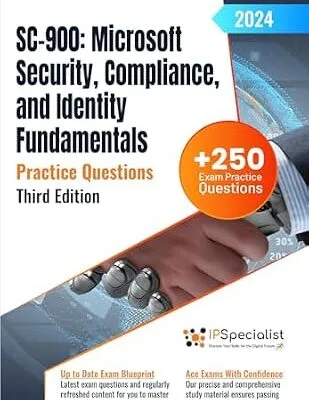 خرید و دانلود نسخه کامل کتاب SC-900: Microsoft Security, Compliance, and Identity Fundamentals +250 Exam Practice Questions with Detail Explanations and Reference Links : Third Edition – 2024
