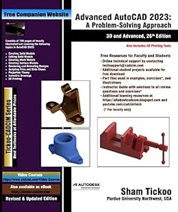 خرید و دانلود نسخه کامل کتاب Advanced AutoCAD 2023: A Problem-Solving Approach, 3D and Advanced, 26th Edition