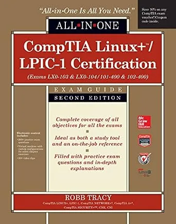 خرید و دانلود نسخه کامل کتاب CompTIA Linux+/LPIC-1 Certification All-in-One Exam Guide, Second Edition (Exams LX0-103 & LX0-104/101-400 & 102-400)