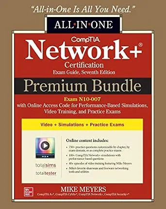 خرید و دانلود نسخه کامل کتاب زبان اصلی CompTIA Network+ Certification Premium Bundle: All-in-One Exam Guide, Seventh Edition with Online Access Code for Performance-Based Simulations, Video Training, and Practice Exams (Exam N10-007) PDF | دانلود کتاب خارجی