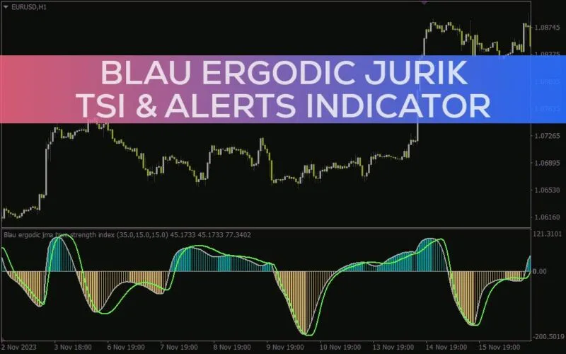 خرید و دانلود شناسایی زودهنگام روند با اندیکاتور Blau Ergodic Jurik TSI & alerts برای MT4 - تصویر 3