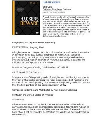 خرید و دانلود نسخه کامل کتاب Hackers Beware