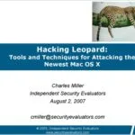 خرید و دانلود نسخه کامل کتاب Hacking Leopard: Tools and Techniques for Attacking the Newest Mac OS X