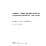 خرید و دانلود نسخه کامل کتاب Kernel Level Vulnerabilities. Behind the Scenes of the 5th Argus Hacking Challenge