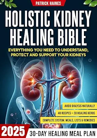 خرید و دانلود نسخه کامل کتاب زبان اصلی Holistic Kidney Healing Bible: A Science-Backed Program to Cleanse, Detox & Repair Your Kidneys | Low Sodium & Potassium Plan to Avoid Dialysis and Regain Energy & Vitality (FULL-COLOR IMAGES) | دانلود کتاب خارجی