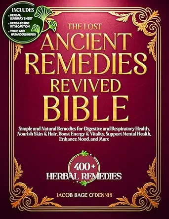خرید و دانلود نسخه کامل کتاب زبان اصلی THE LOST ANCIENT REMEDIES REVIVED BIBLE: Simple and Natural Remedies for Digestive and Respiratory Health, Nourish Skin & Hair, Boost Energy & Vitality, Support Mental Health, Enhance Mood and More PDF | دانلود کتاب خارجی