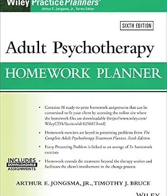 خرید و دانلود نسخه کامل کتاب زبان اصلی Adult Psychotherapy Homework Planner (PracticePlanners) PDF | دانلود کتاب خارجی