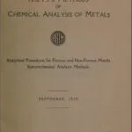 خرید و دانلود نسخه کامل کتاب a.s.t.m. methods of chemical analysis of metals –  Pdf