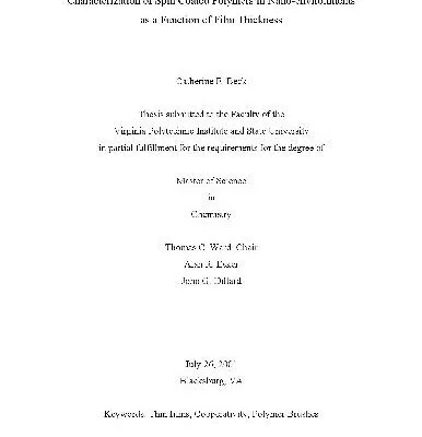 خرید و دانلود نسخه کامل کتاب Characterization of Spin Coated Polymers in Nano-environments as a Function of Film Thickness –  PDF