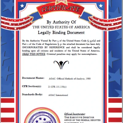 خرید و دانلود نسخه کامل کتاب OFFICIAL METHODS OF ANALYSIS OF THE ASSOCIATION OF OFFICIAL ANALYTICAL CHEMISTS THIRTEENTH EDITION, 1980 –  PDF