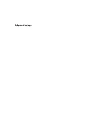 خرید و دانلود نسخه کامل کتاب Polymer coatings : a guide to chemistry, characterization, and selected applications –  PDF