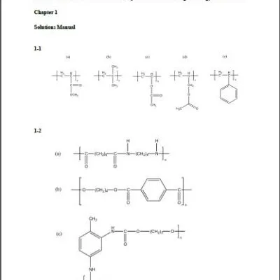 خرید و دانلود نسخه کامل کتاب Solution Manual The Elements of Polymer Science and Engineering 3rd Edition