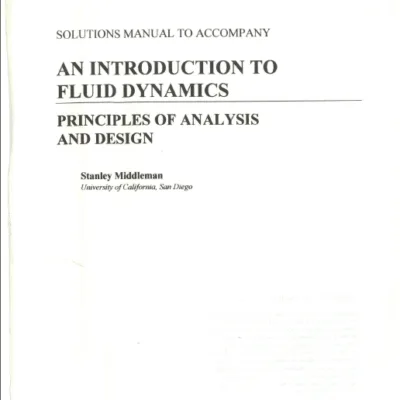 خرید و دانلود نسخه کامل کتاب Solutions manual to accompany an introduction to fluid dynamics : principles of analysis and design – Pdf
